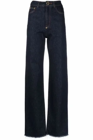 Philipp Plein Gerade High-Waist-Jeans