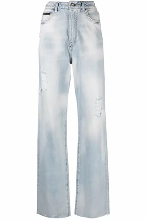 Philipp Plein Taillenhohe Palazzo Jeans