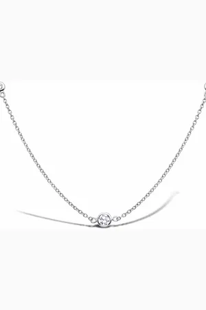 Pragnell 18kt Weißgoldhalskette mit Diamanten