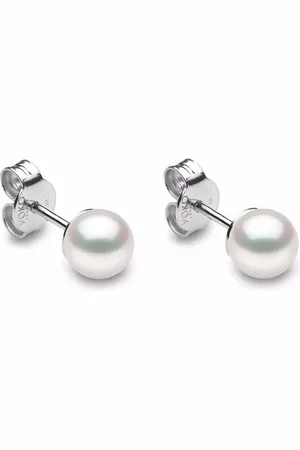 Yoko London 18kt Classic Weißgoldohrstecker mit Akoya-Perle 5mm