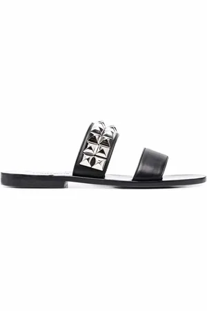 Philipp Plein Flache Sandalen mit Nieten