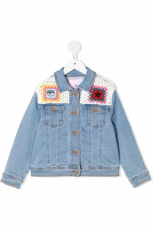 Chiara Ferragni Jeansjacke mit Häkeldetail