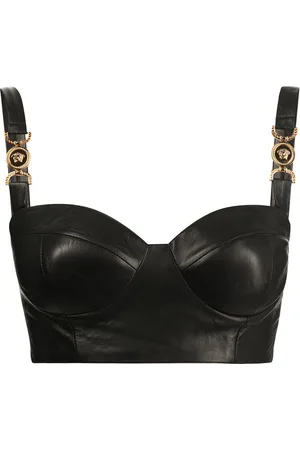 VERSACE Medusa 95 Bustier-Top aus Leder