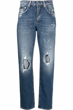 Dolce & Gabbana Boyfriend-Jeans im Distressed-Look