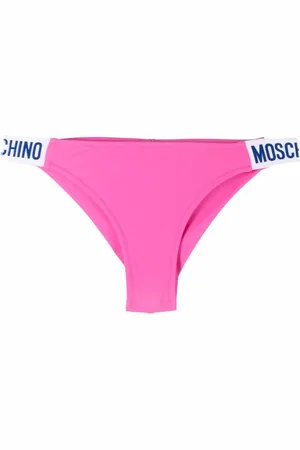 Moschino Bikinihöschen mit Logo-Bund