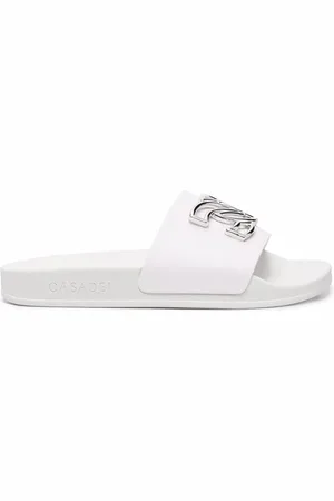 Casadei Pantoletten mit Logo-Schild