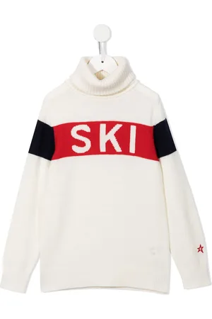 Perfect Moment Rollkragenpullover mit Ski-Print