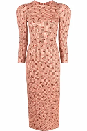 ULYANA SERGEENKO Bedrucktes Kleid mit Puffärmeln
