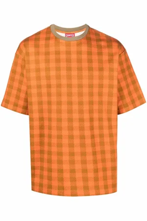 Camper T-Shirt mit Karomuster