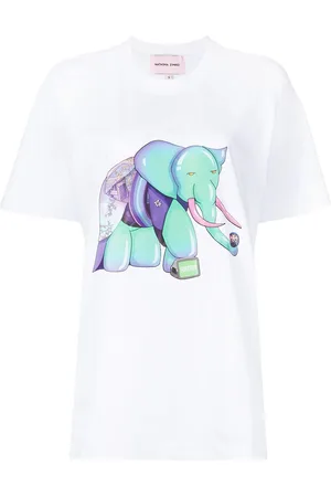Natasha Zinko T-Shirt mit Elefanten-Print