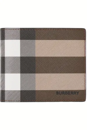 Burberry Kariertes Portemonnaie mit Logo