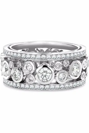 Pragnell 18kt Weißgoldring mit Diamanten
