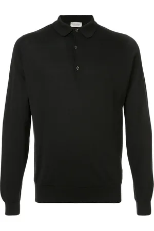 JOHN SMEDLEY Poloshirt mit langen Ärmeln