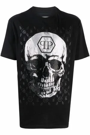 Philipp Plein T-Shirt mit verziertem Totenkopf