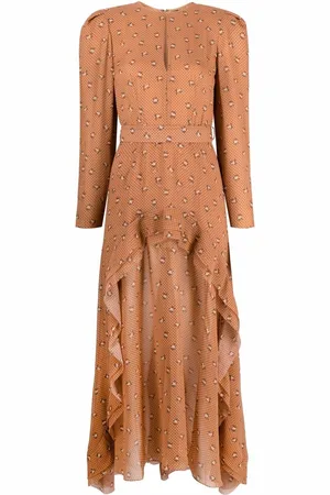 ULYANA SERGEENKO Bedrucktes Kleid mit Rüschen