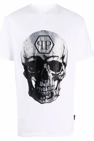Philipp Plein T-Shirt mit verziertem Totenkopf