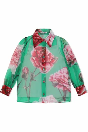 Dolce & Gabbana Seidenhemd mit Nelken-Print