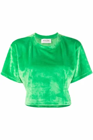 Styland T-Shirt mit Samteffekt
