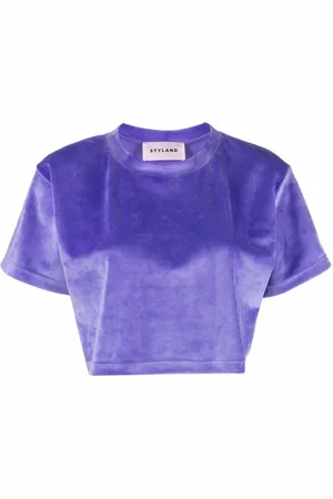 Styland T-Shirt mit Samteffekt