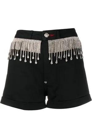 Philipp Plein Jeans-Shorts mit Kristallen