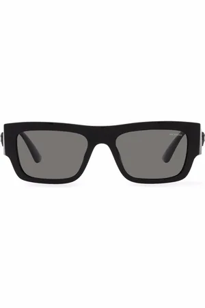 VERSACE Eckige Sonnenbrille mit Logo-Schild
