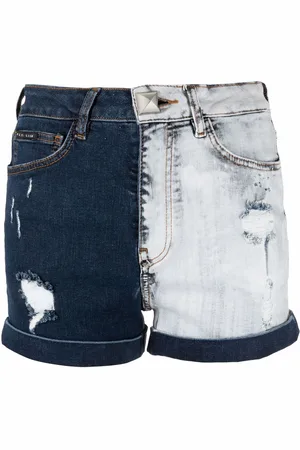 Philipp Plein Zweifarbige Jeans-Shorts