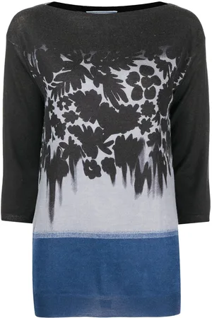 Prada Strickoberteil mit Blumen-Print