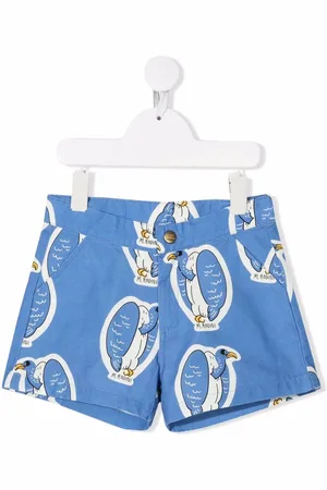 Mini Rodini Shorts mit Pinguin-Print