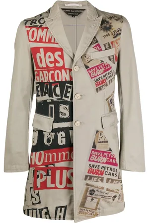Comme des Garçons 2008 Mantel mit Collagen-Print