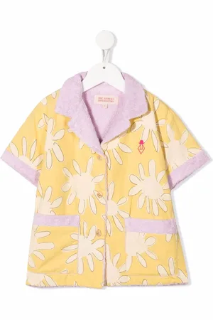 The Animals Observatory Frottee-Poloshirt mit Sonnen-Print
