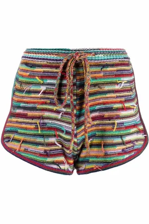 Chloé Gestrickte Shorts mit Querstreifen