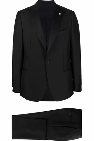LARDINI Anzug mit Logo-Revers