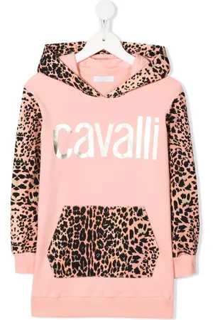 Roberto Cavalli Hoodie mit Leoparden-Einsätzen