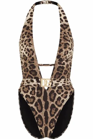 Dolce & Gabbana Badeanzug mit Leoparden-Print