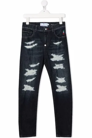 Philipp Plein Schmale Jeans im Distressed-Look