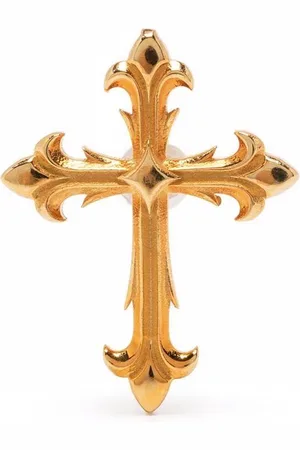 EMANUELE BICOCCHI Vergoldeter Ohrstecker mit Lilienkreuz