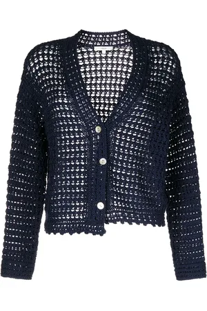 Vince Gehäkelter Cardigan mit V-Ausschnitt