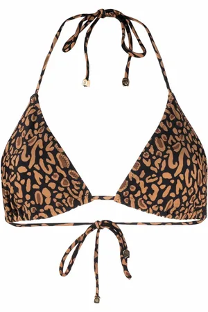 Nanushka Triangel-Bikinioberteil mit Animal-Print