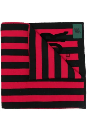 Jean Paul Gaultier 1990s Gestreifter Schal mit Logo