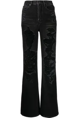 GOEN.J Gerade Jeans im Distressed-Look
