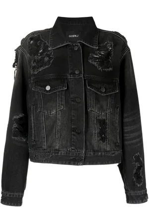 GOEN.J Jeansjacke im Distressed-Look