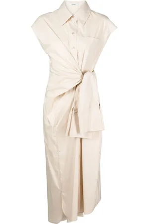 GOEN.J Midikleid mit Bindegürtel