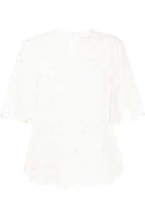 GOEN.J Blumiges Strickoberteil