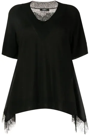 GOEN.J T-Shirt mit Spitzenborten