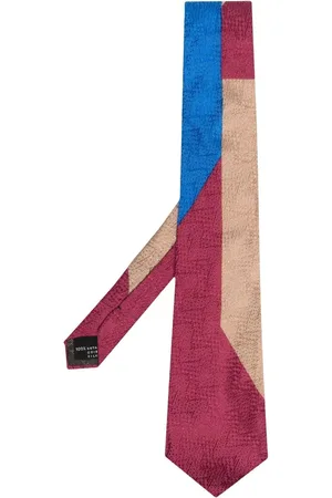 VERSACE 2000s Seidenkrawatte in Colour-Block-Optik