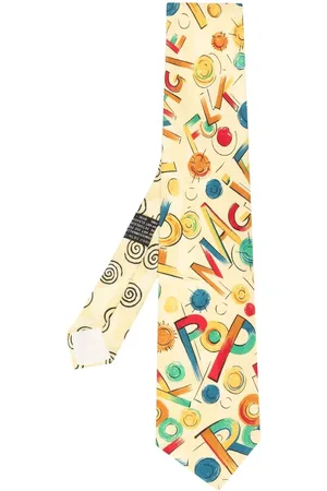 VERSACE 2000s Seidenkrawatte mit grafischem Print