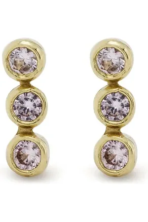 Jennifer Meyer 18kt Gelbgoldohrstecker mit Saphiren