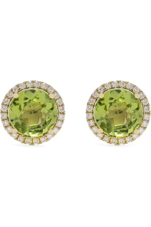 Kiki Mcdonough 18kt Grace Gelbgoldohrstecker mit Peridot und Diamanten