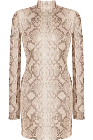Philipp Plein Kleid mit Schlangenleder-Print