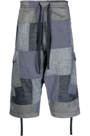 Maharishi Cropped-Shorts im Patchwork-Look